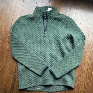 Jcrew Men's Green Quilted Pullover
